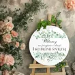 drewniana tablica powitalna komunia swieta eukaliptus beauty dekoracja sali powitanie gosci 3