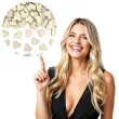 drewniane konfetti serca 50szt partydeco