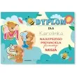 dyplom najlepszego przyjaciela misia mis i literki a5 5 szt
