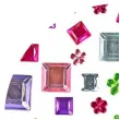 dzety samoprzylepne geometryczne krysztalki mix 100 szt titanum