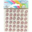 dzety samoprzylepne krysztalki brokatowe rozowy zloty brewis 8 mm 36 szt