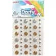 dzety samoprzylepne krysztalki brokatowe srebrno zloty brewis 5 10 mm 48 szt