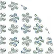 dzety samoprzylepne kwiatki srebrne 6 mm titanum 308 szt