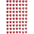 dzety samoprzylepne serca czerwone titanum 77 szt