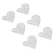 dzety samoprzylepne serca srebrny brewis 6 szt