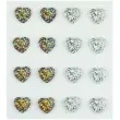 dzety samoprzylepne serca w brokacie zloto srebrne aliga 16 szt