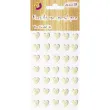 dzety samoprzylepne serca ze zdobieniem kremowe aliga 35 szt