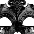 elegancka czarna maska wenecka z cekinami dodatek do stroju na karnawal 17 x 9 cm