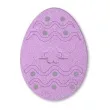 etui na sztucce wielkanocne pisanki i fale fioletowy jasny 2 szt