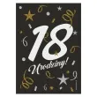 etykieta na butelke 18 urodziny czarny 85x120 mm 5 szt