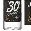 etykieta na butelke 30 urodziny glamour birthday czarny 85x120 mm 5 szt
