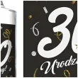 etykieta na butelke 30 urodziny glamour birthday czarny 85x120 mm 5 szt