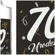 etykieta na butelke 70 urodziny glamour birthday 85x120 mm 5 szt