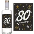 etykieta na butelke 80 urodziny glamour birthday 85x120 mm 5 szt