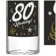 etykieta na butelke 80 urodziny glamour birthday 85x120 mm 5 szt