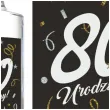 etykieta na butelke 80 urodziny glamour birthday 85x120 mm 5 szt
