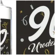 etykieta na butelke 90 urodziny glamour birthday 85x120 mm 5 szt