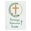 etykieta na butelke komunia swieta z krzyzem 85x120 mm 5 szt