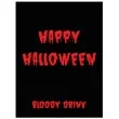 etykieta na butelke krwawe happy halloween czarno czerwony congee 9x12 cm 9 szt