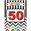 etykieta na butelke urodziny 50 chevron 85x120 mm 5 szt