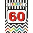 etykieta na butelke urodziny 60 chevron 85x120 mm 5 szt
