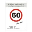 etykieta na butelke urodziny 60 znak 85x120 mm 5 szt
