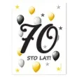 etykieta na butelke urodziny 70 white 85x120 mm 5 szt