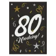 etykieta na butelke urodziny 80 glamour birthday 85x120 mm 5 szt