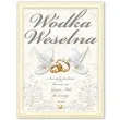 etykiety na butelke wodka weselna ecru dekoracjepolska 25szt