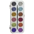 farby akwarelowe metaliczne z pedzelkiem mix fun joy 12 szt