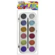 farby akwarelowe metaliczne z pedzelkiem mix fun joy 12 szt