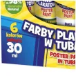 farby plakatowe artystyczne w tubkach eko mix astra 30 ml 6 szt