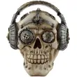 figurka czaszka steampunk w sluchawkach puckator 16 x 13 cm