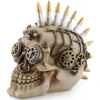 figurka czaszka steampunk z irokezem puckator 20 x 18 cm