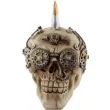figurka czaszka steampunk z irokezem puckator 20 x 18 cm