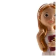 figurka na tort komunia dziewczynka z biblia dekora 15 5 cm