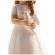 figurka na tort komunia dziewczynka z golebiem dekora 16 cm