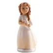 figurka na tort komunia dziewczynka z golebiem dekora 16 cm