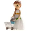 figurka na tort komunia dziewczynka z owieczka dekora 16 cm