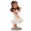 figurka na tort komunia dziewczynka z wiencem dekora 15 cm