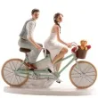 figurka na tort mloda para na rowerze dekora 16 x 18 cm