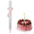 fontanna tortowa 7 urodziny cyfra rozowy jasny 18 cm