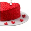 fontanna tortowa serca i serduszka bialy 18 cm