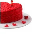 fontanna tortowa serca i serduszka czerwony 18 cm