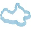 foremka baby shower boy wozek 87x85 mm blekitna brokatowa