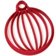 foremka boze narodzenie bombka klasyczna w pasy pionowe 90x77 mm czerwona