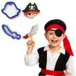foremka do ciasteczek pirat jednooki i szabla decora 2 szt