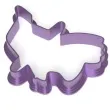 foremka halloween czarownica z profilu 98x71 mm fioletowa metaliczna