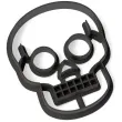 foremka halloween czaszka klasyczna 85x73 mm czarna metaliczna