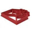 foremka koperta z sercami 76x79 mm czerwona